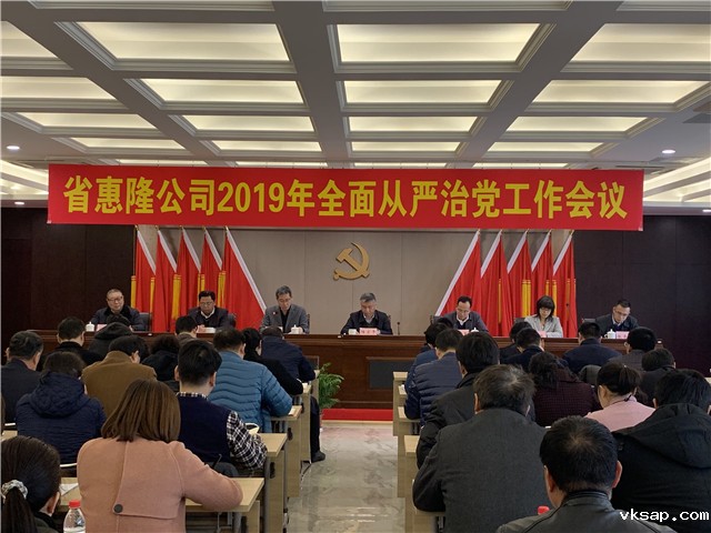 省惠隆公司召开2019年度全面从严治党工作会议